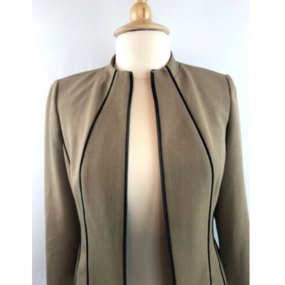 Jones Studio Sleek Chic Zip Blazer Jacket Sz 4P - Picture 4 of 9